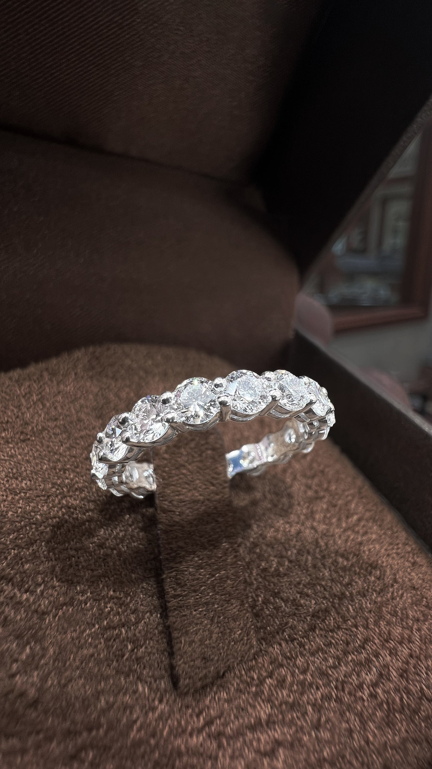 18K White Gold Majority Eternity Diamond Ring