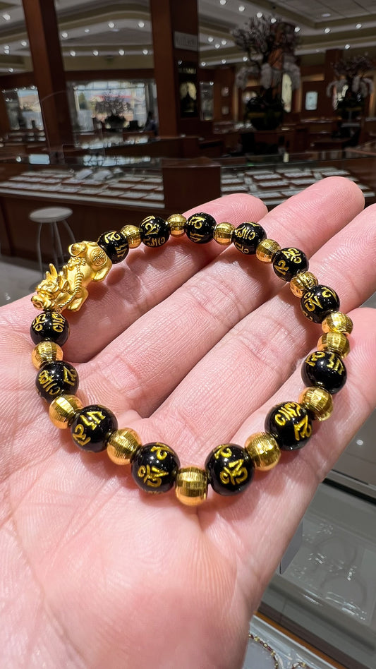 24K Gold Pi Xiu Bracelet 8mm