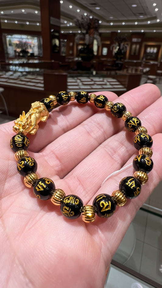 24K Gold Pi Xiu Bracelet 8mm