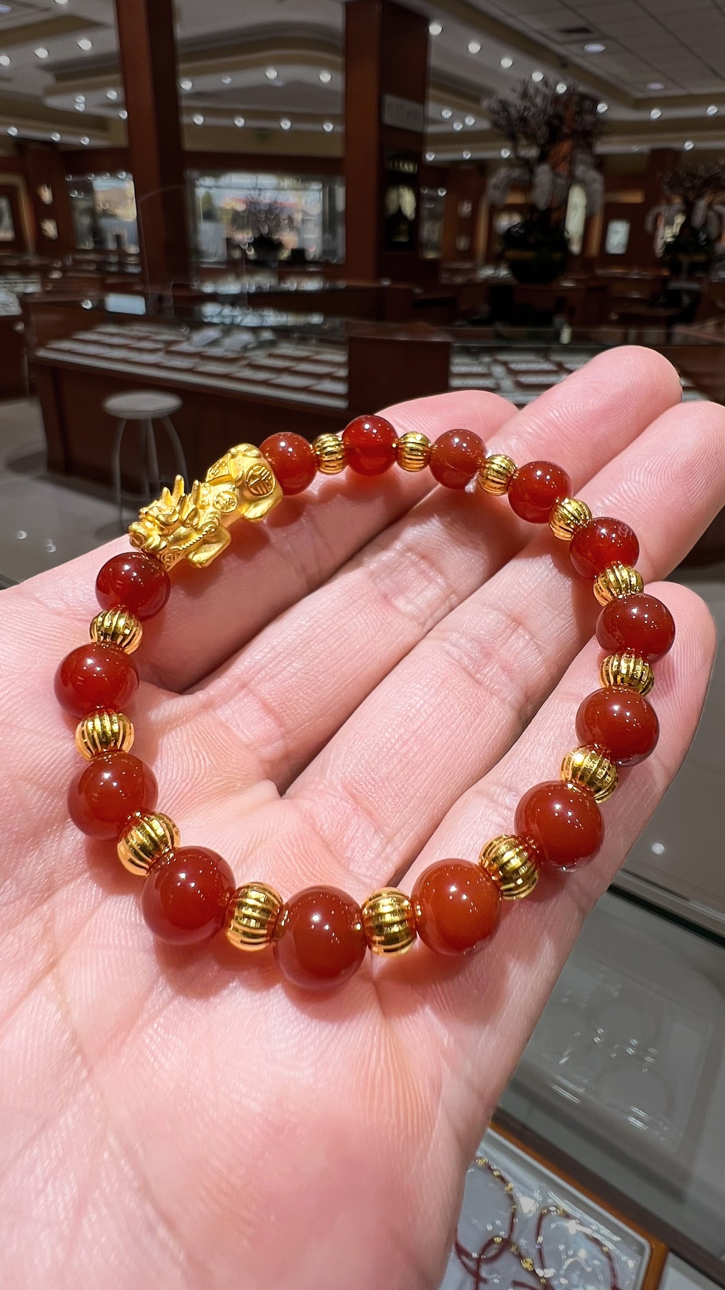 24K Gold Pi Xiu Bracelet 8mm