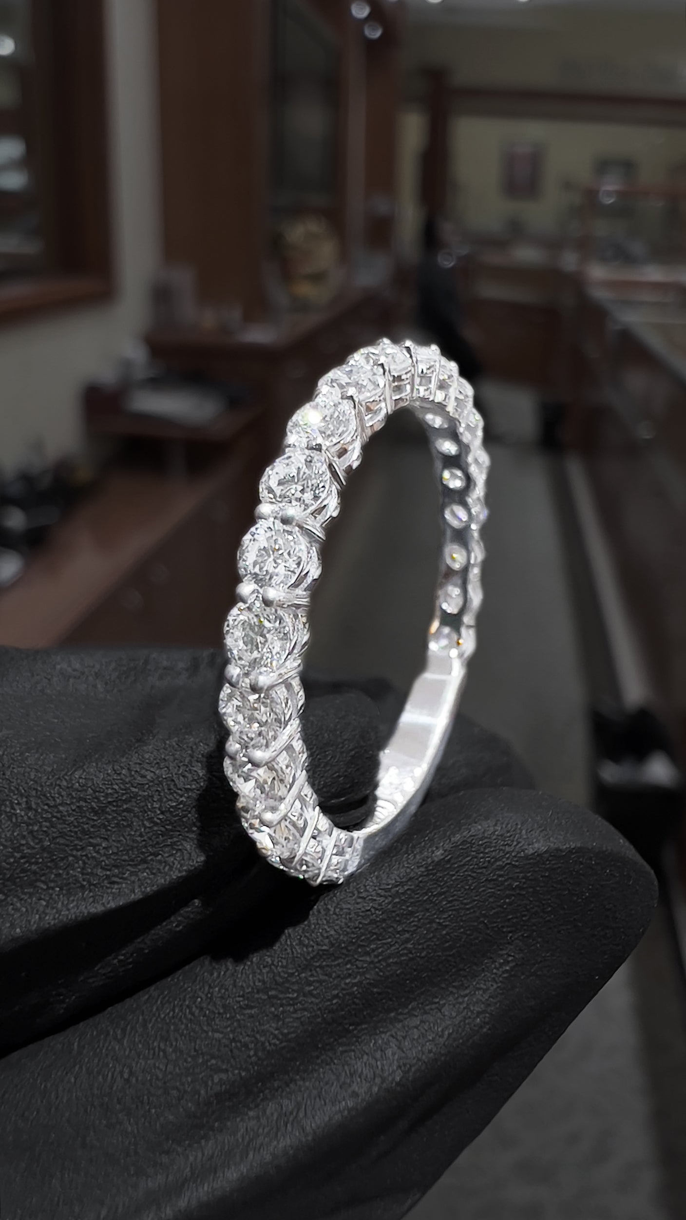 18K White Gold Majority Eternity Diamond Ring